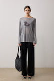 The Top Lyocell And Silk T-Shirt - Grey