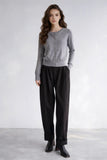 Balloon Barrel Leg Pants - Black