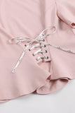 Taffy Lace Up Jersey Top