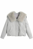 Jodie Leather and Fur Down Jacket - Limited Time Offer