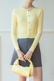Macaroon Embellished Cropped Cardigan