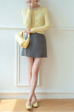 Macaroon Embellished Cropped Cardigan