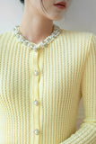 Macaroon Embellished Cropped Cardigan