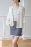 In The Cloud Wool And Mohair Cardigan - White