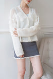 In The Cloud Wool And Mohair Cardigan - White