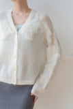 In The Cloud Wool And Mohair Cardigan - White