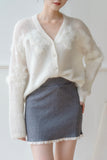 In The Cloud Wool And Mohair Cardigan - White