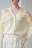 In The Cloud Wool And Mohair Cardigan - Yellow