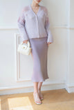 In The Cloud Wool And Mohair Cardigan - Purple