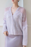 In The Cloud Wool And Mohair Cardigan - Purple