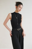 Athena Acetate Wide Leg Pants - Black