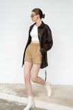 Albie Leather Shirt - Brown