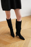 Mabel Suede Ankle Boots - Black