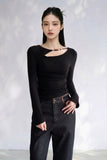Pierce Lyocell And Acetate Cutout Top