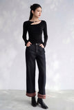 Jess Fleece Lined Straight Leg Jeans