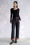 Jess Fleece Lined Straight Leg Jeans