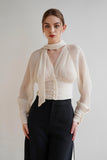 Pale Moon Pleated Top