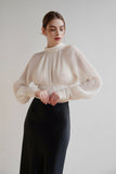 Pale Moon Pleated Top