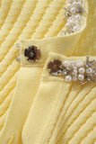 Macaroon Embellished Cropped Cardigan
