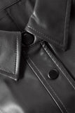Albie Leather Shirt - Black