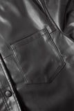 Albie Leather Shirt - Black