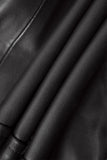 Albie Leather Shirt - Black