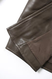 Albie Leather Shirt - Brown
