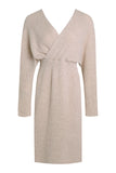 Estelle Wool Knit Dress - Beige