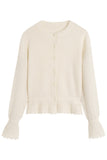 Soft Fleur Alpaca And Wool Cardigan - White