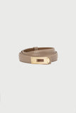 Hellen Leather Belt - Grey