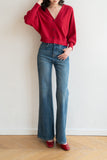 Rainy Day Knitted Cardigan - Red