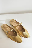 Lily Leather Slippers - Gold