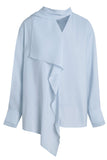Glacier Ruffled Blouse