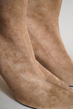 Meredith Suede Ankle Boots - Beige