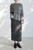 Merlot Wool Sweater - Grey