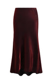 Mermaid Midi Skirt - Burgundy