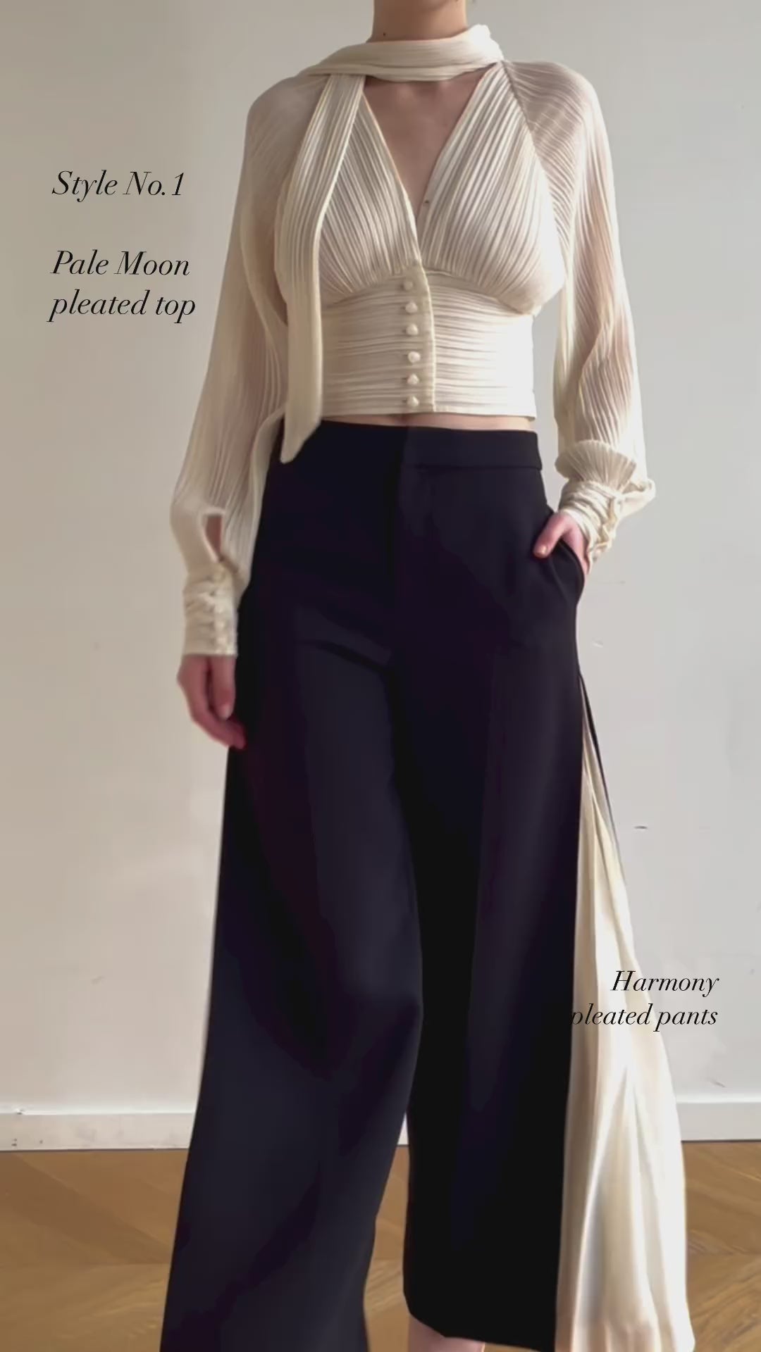Pale Moon Pleated Top