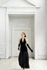 Black Swan Velvet And Organza Maxi Dress