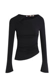 Pierce Lyocell And Acetate Cutout Top