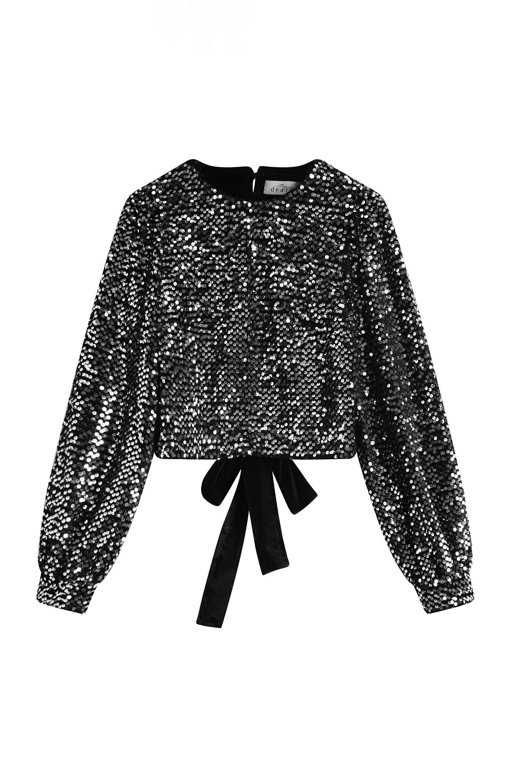 DISCO YES OPEN BACK SEQUINED VELVET TOP-TOPS-My Dearest