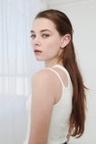 GIRL GANG ONE-SHOULDER JERSEY TANK - WHITE-TOPS-My Dearest