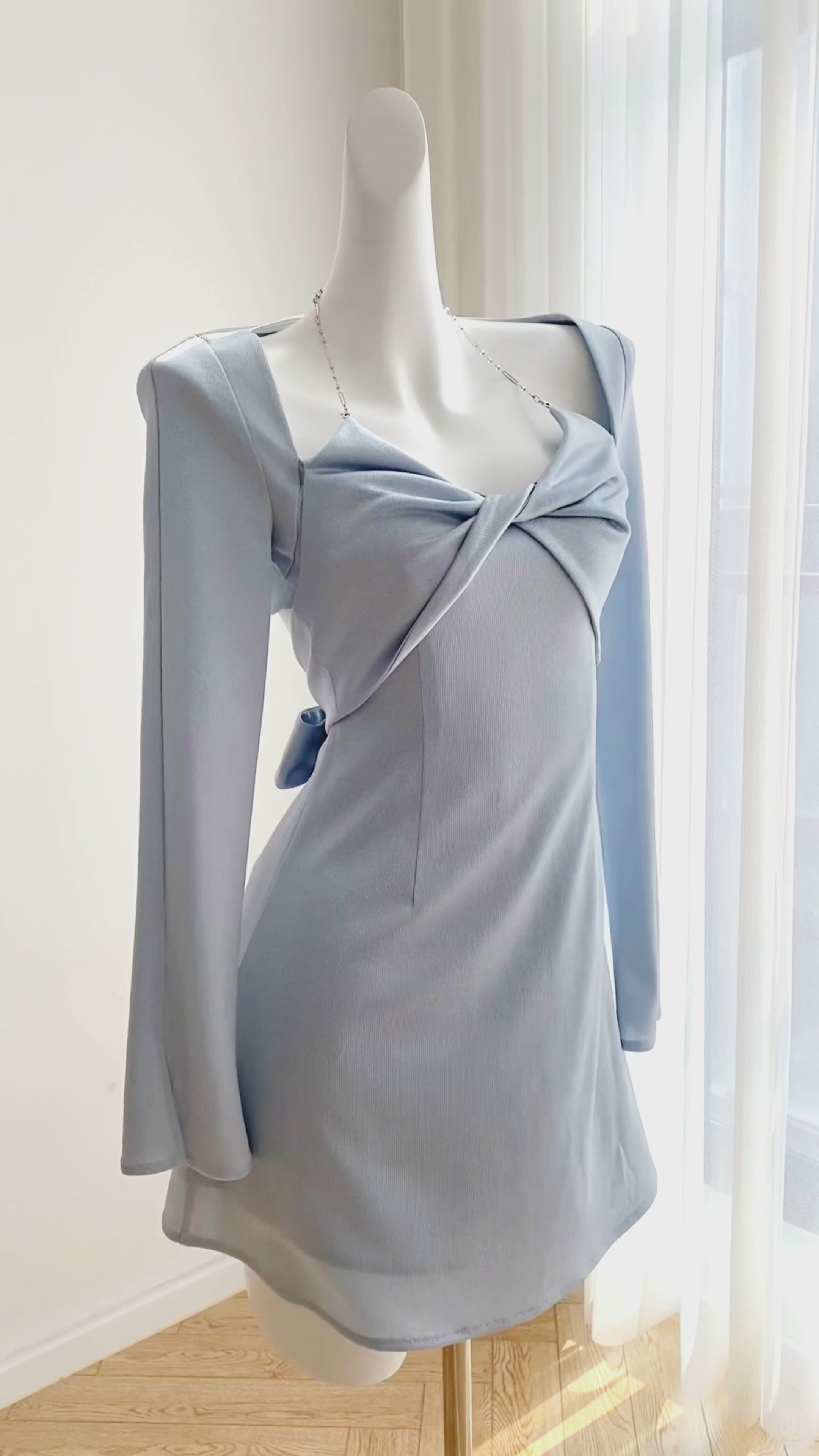 Frozen Acetate Mini Dress