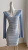 Aqua Ruched Mini Dress