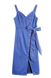BECCA BUTTON-DETAILED WRAP DRESS-DRESS-My Dearest