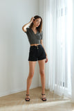 Kristen Denim Shorts - Black