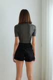 Kristen Denim Shorts - Black