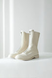 Chester Leather Ankle Boots-White