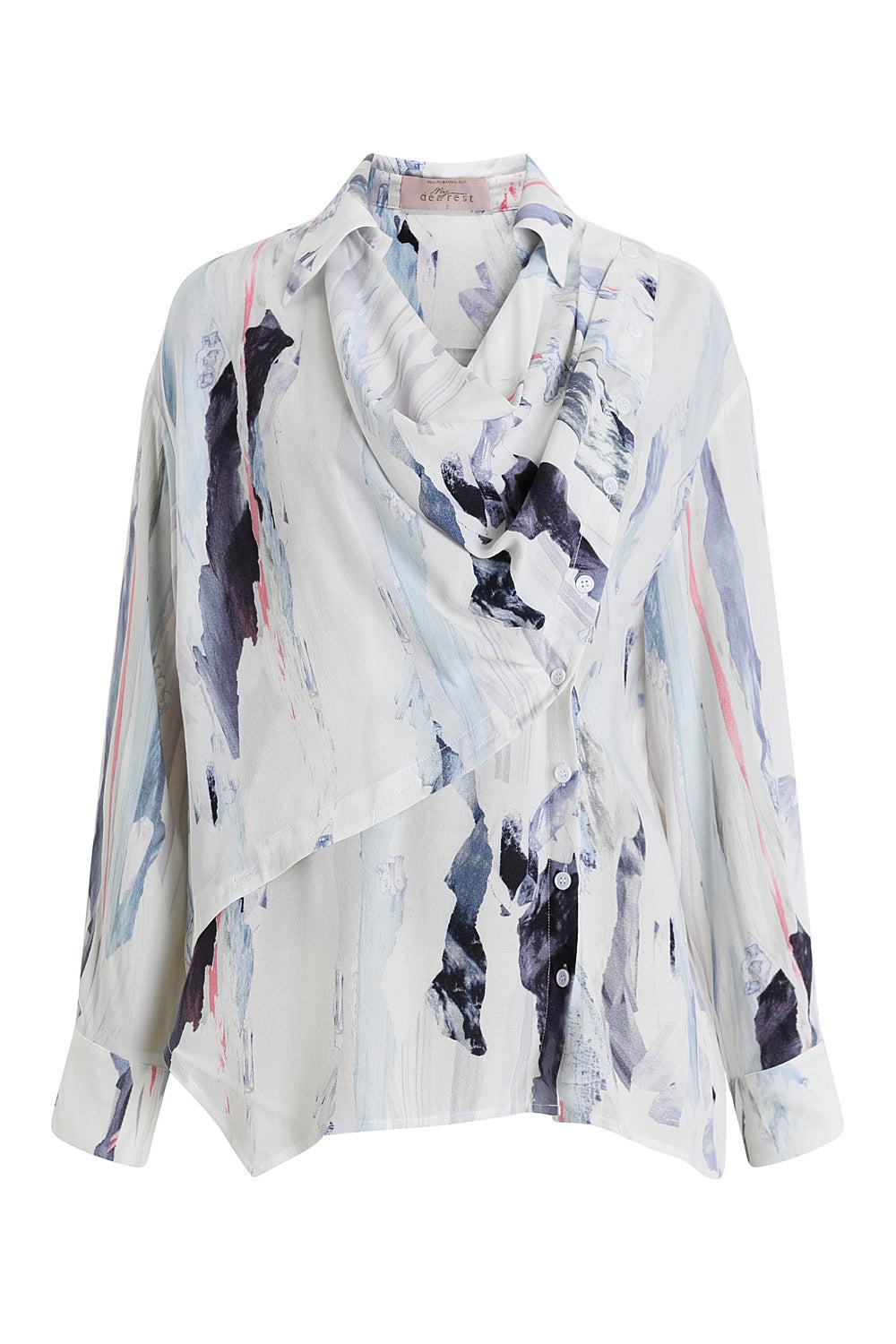 Ink Wash Shirt & Skirt Set