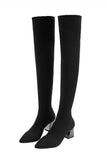 Soulmate Stretch-Knit Over-The-Knee Boots