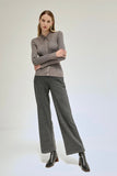 Eira Wool Blend Wide Leg Pants - Grey
